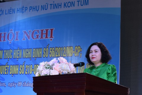 Hội LHPN tỉnh Kon Tum tổng kết 10 năm thực hiện Nghị định số 56 và Quyết định số 217, 218 của Bộ Chính trị